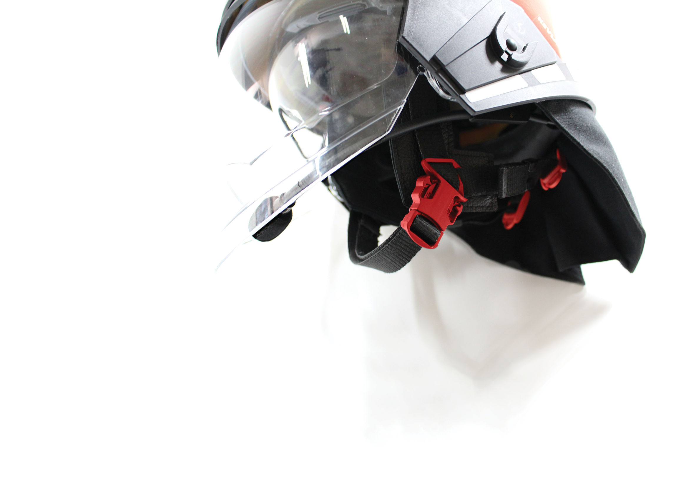 F15 helmet red render on red background showing Kevlar labelling