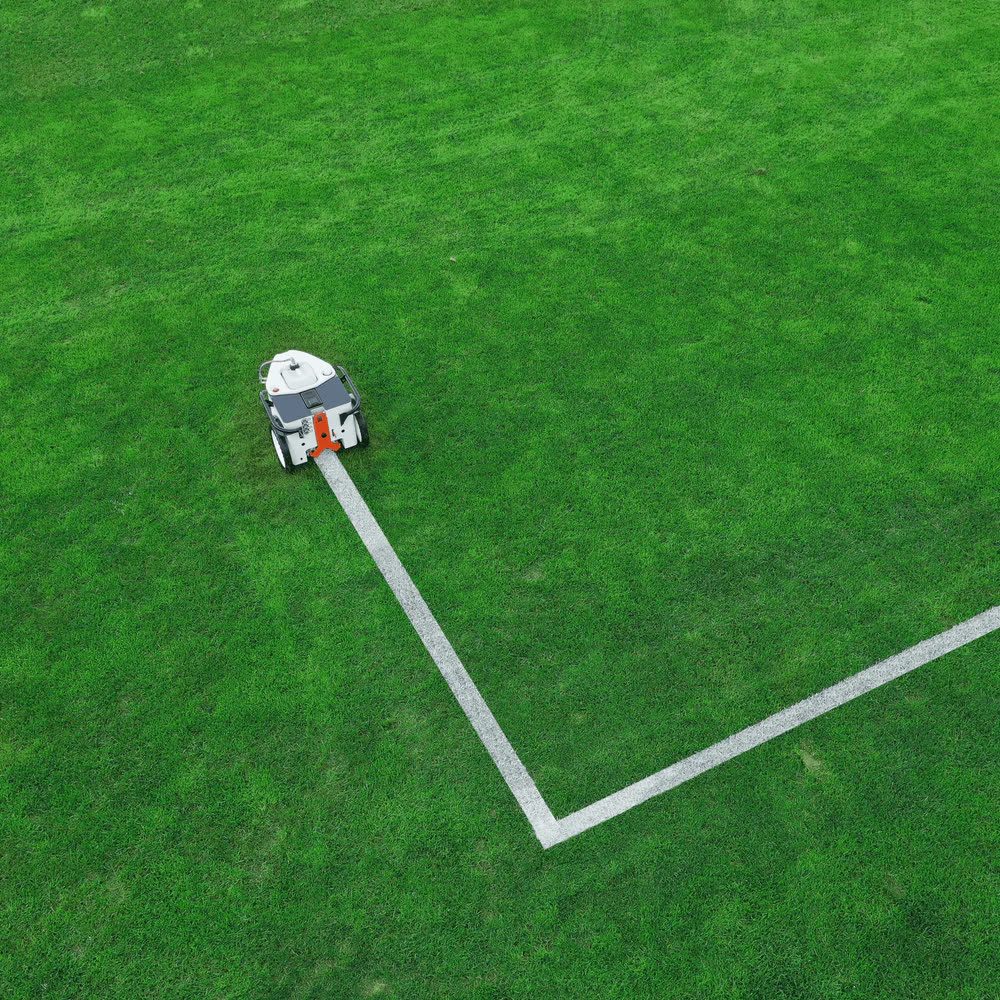 Fleet autonomous line marker — render of the production unit
