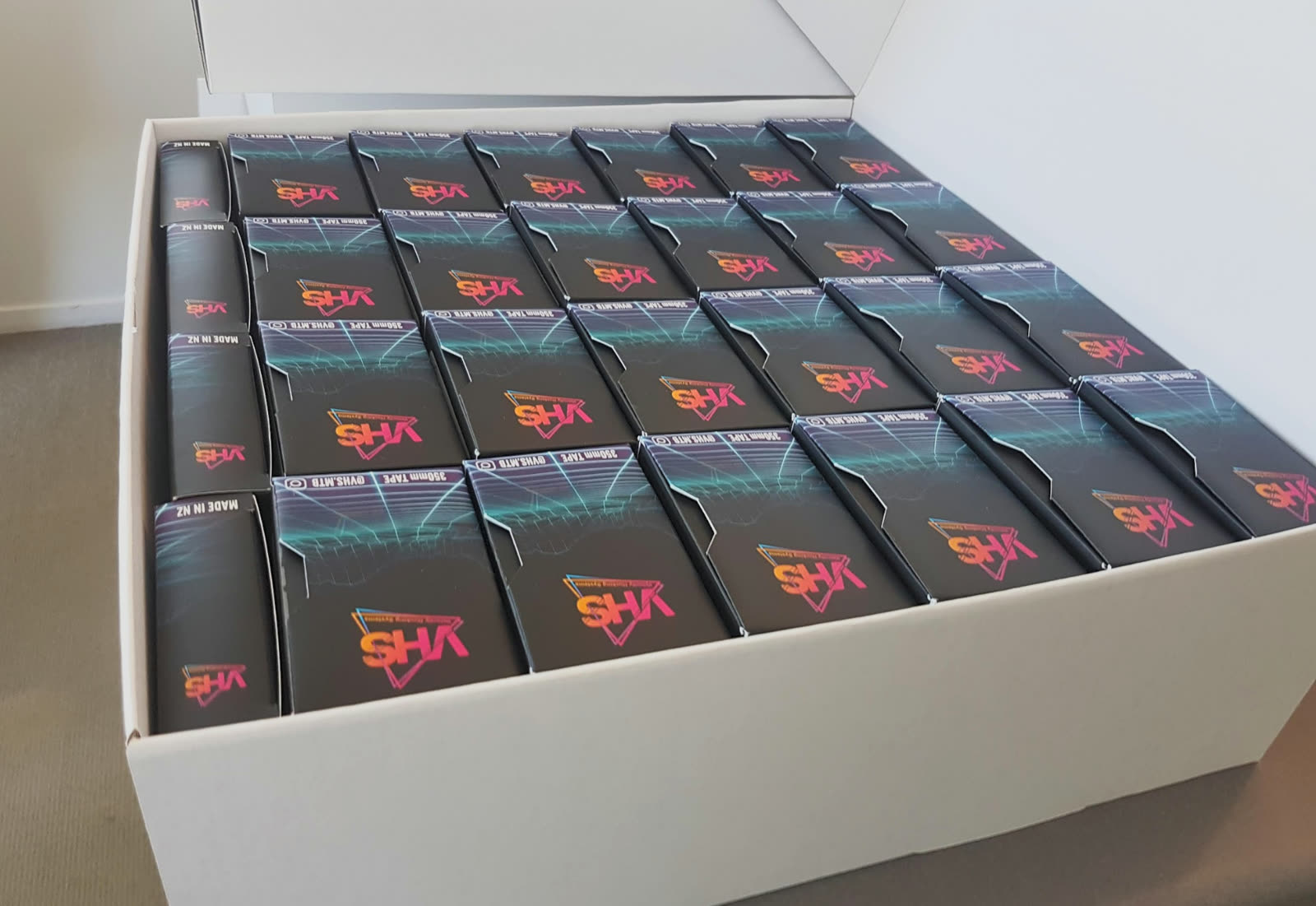 VHS retail packaging and part detail